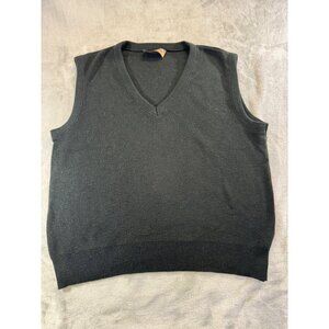 Jantzen Vest Men's medium Black Sleeveless Sweater Vest V-Neck Medium Made In US